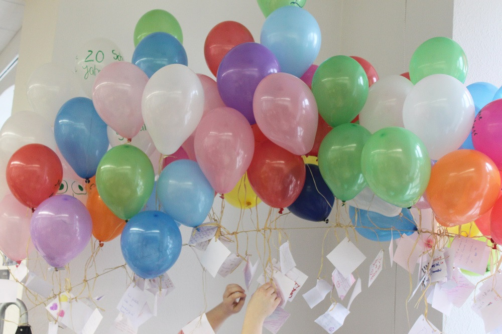 Wunschzettel für Luftballonaktion